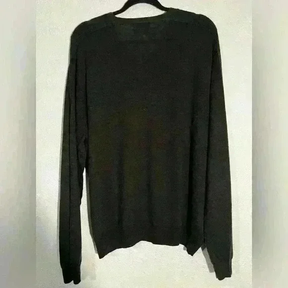Calvin Klein Size Large Extra Fine 100% Merino Wool V-Neck Sweater Lightweight - Picture 3 of 6